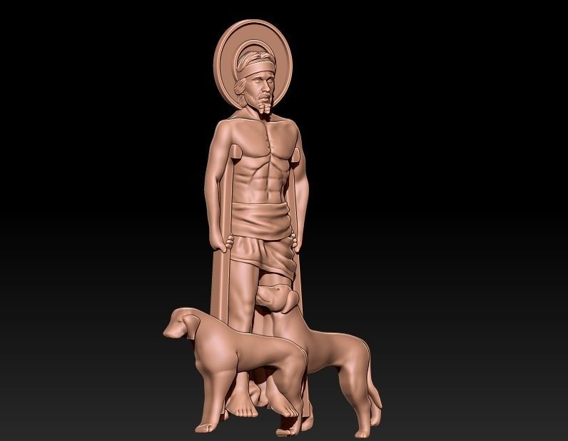 Saint Lazarus Pendant 3D print model_6