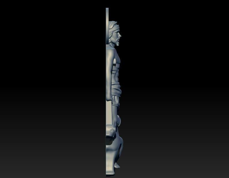 Saint Lazarus Pendant 3D print model_5