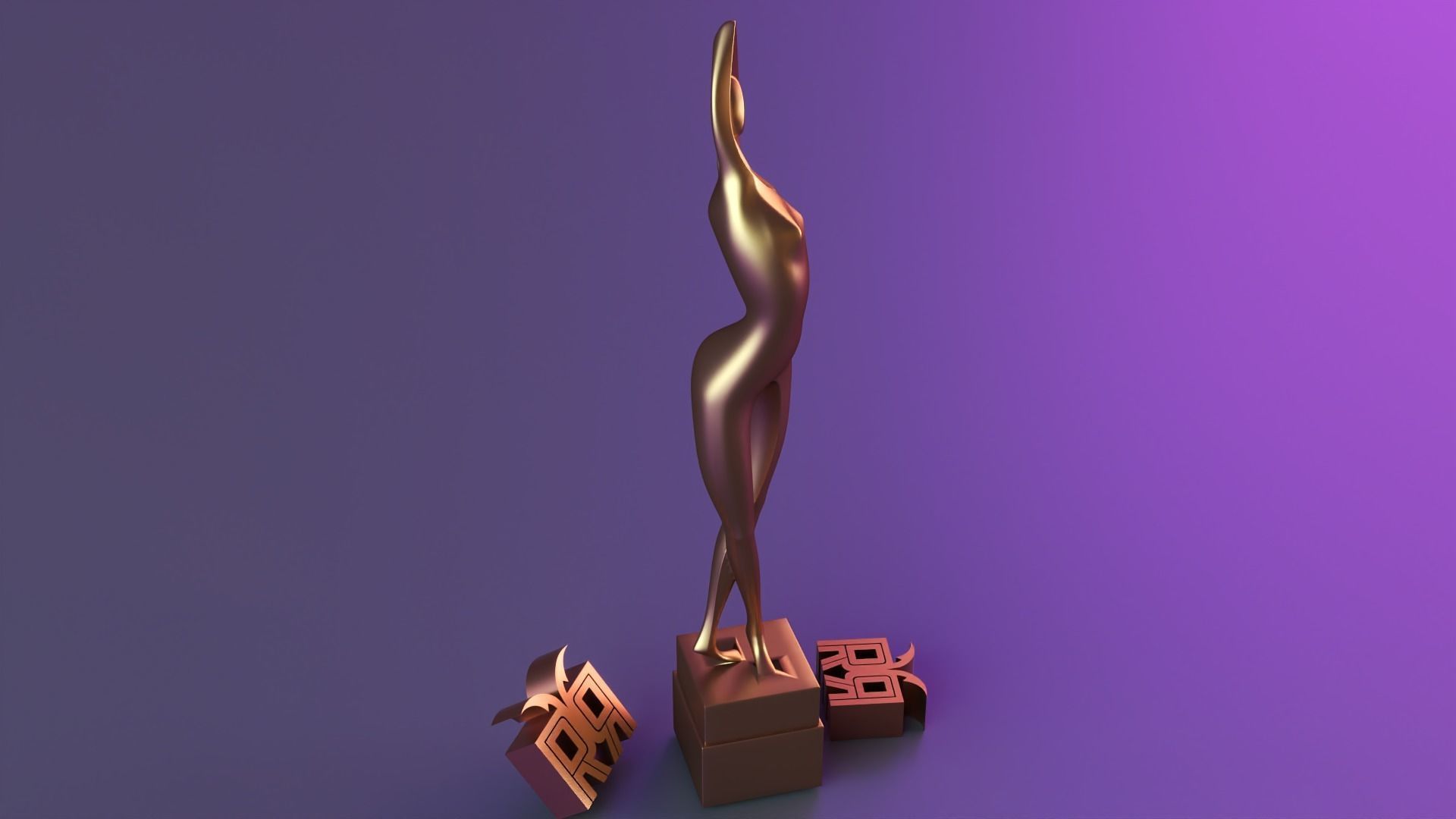 Ballet dance sculpture 3D print model_2