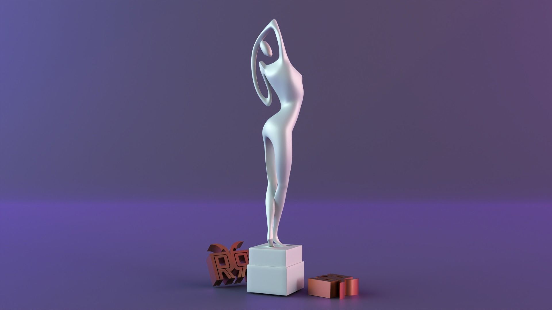 Ballet dance sculpture 3D print model_11