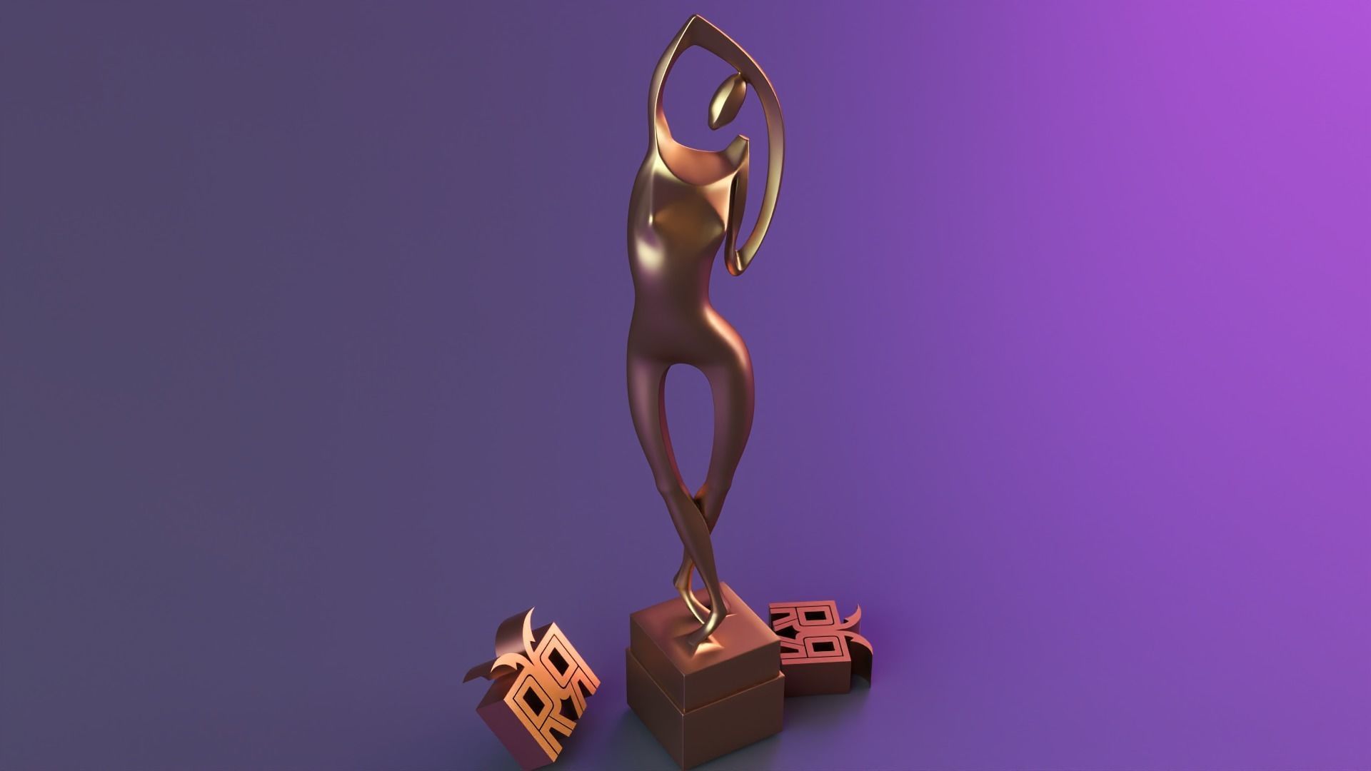 Ballet dance sculpture 3D print model_3