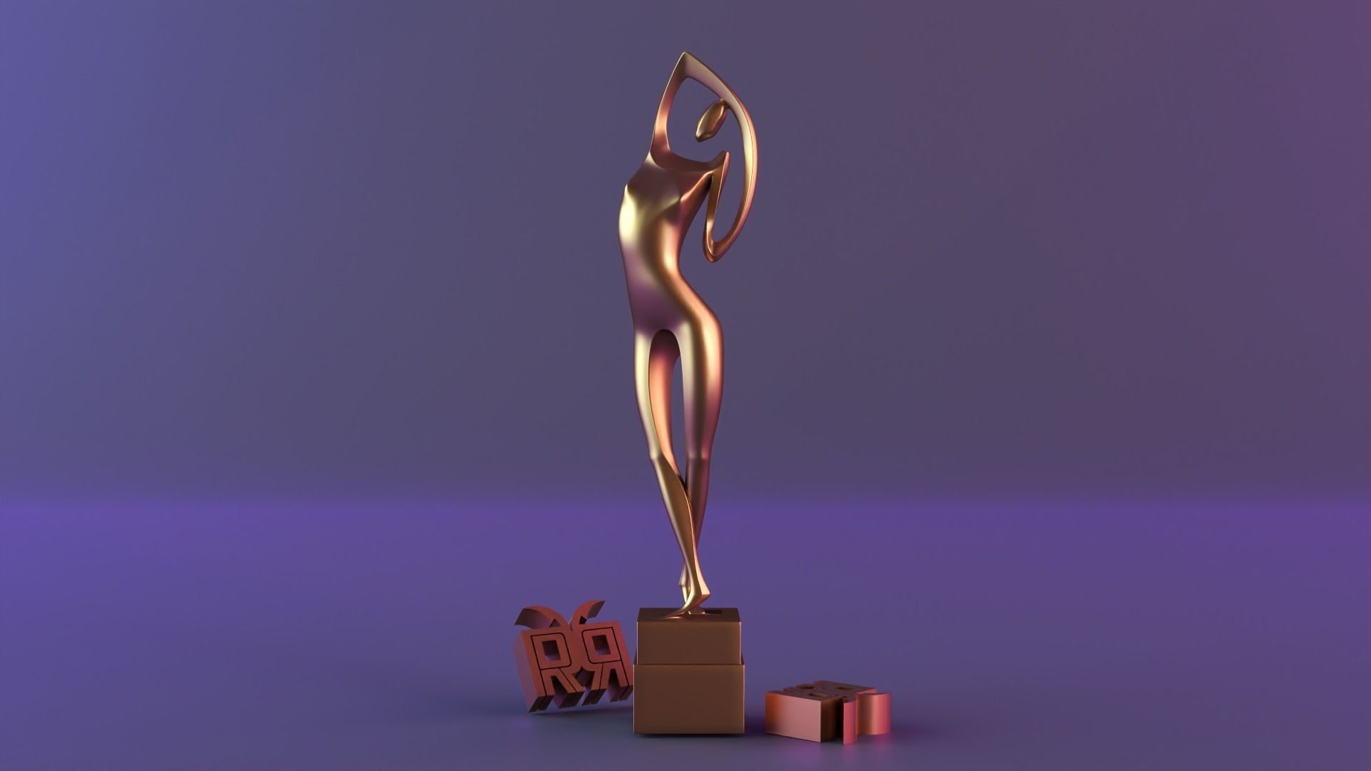 Ballet dance sculpture 3D print model_4