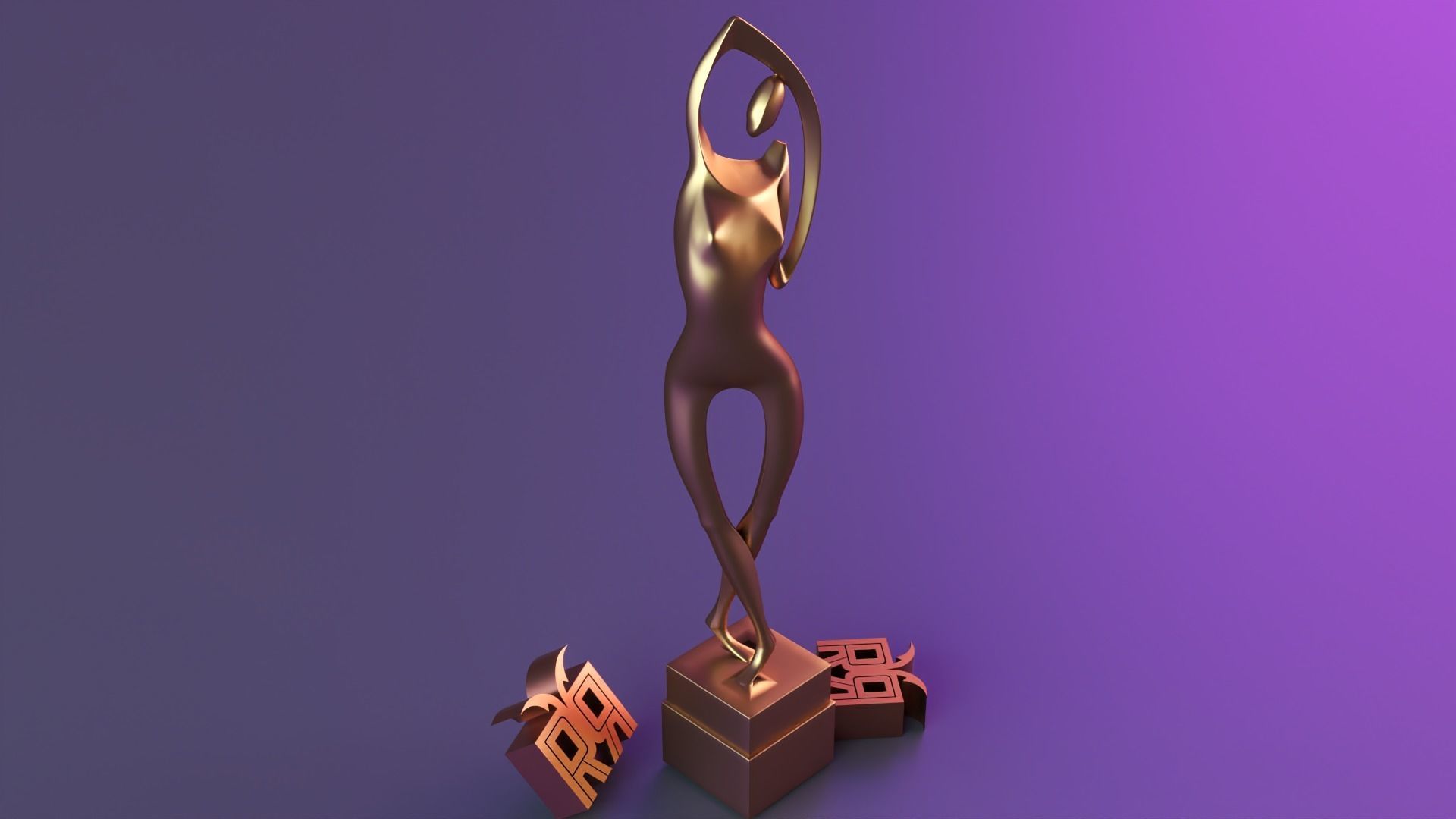 Ballet dance sculpture 3D print model_1