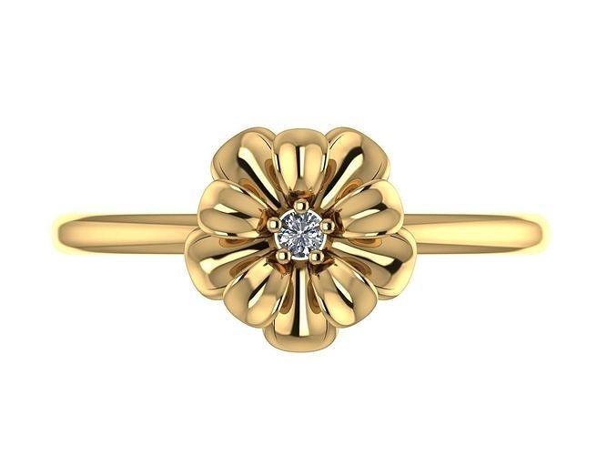 Rose gold ring 3D print model
