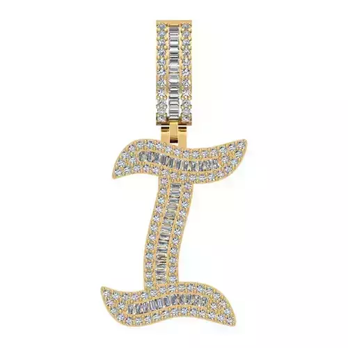 I ALPHABET HIP-HOP PENDANT