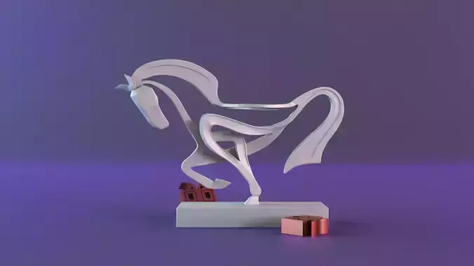 Parametric horse sculpture