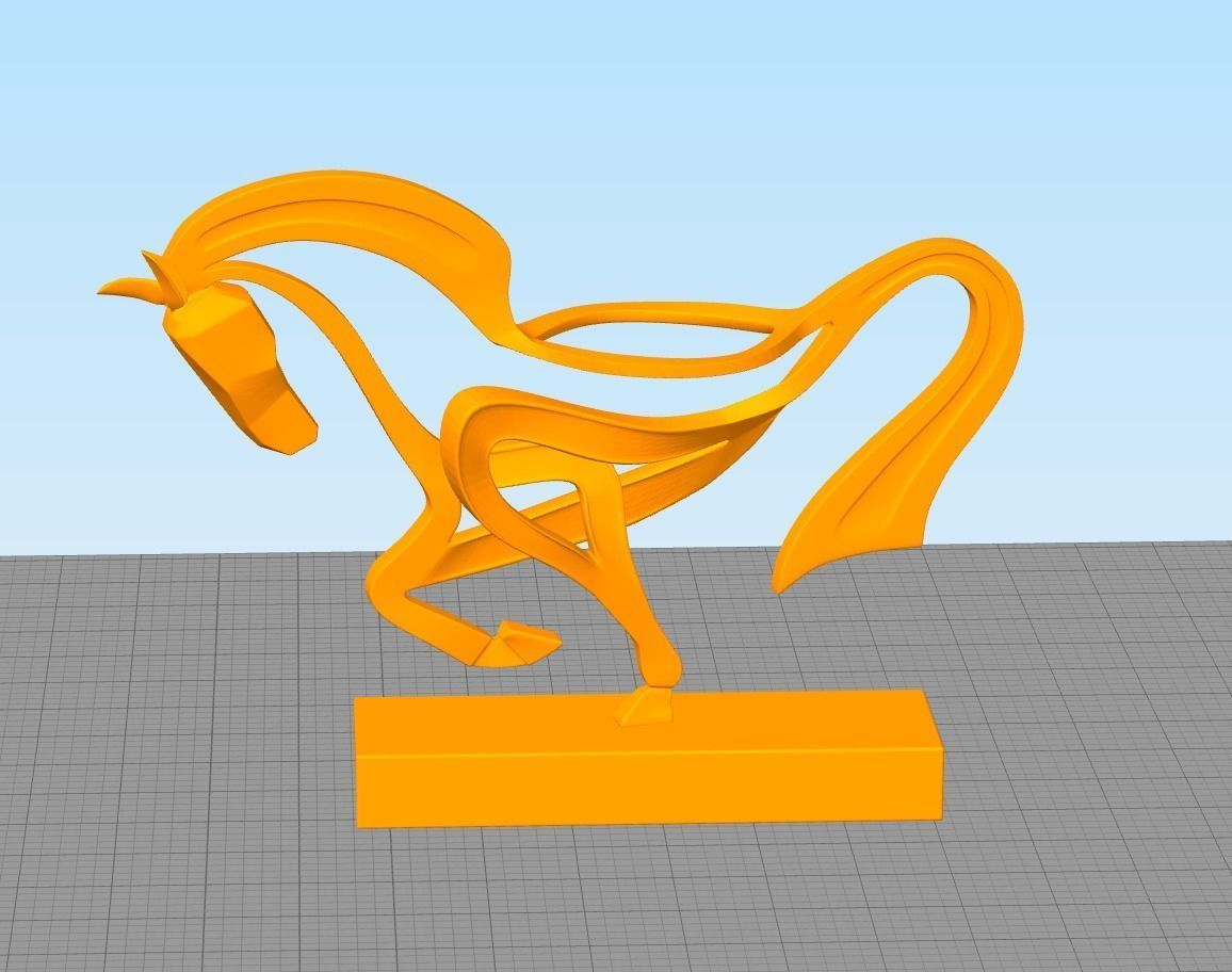 Parametric horse sculpture 3D print model_8