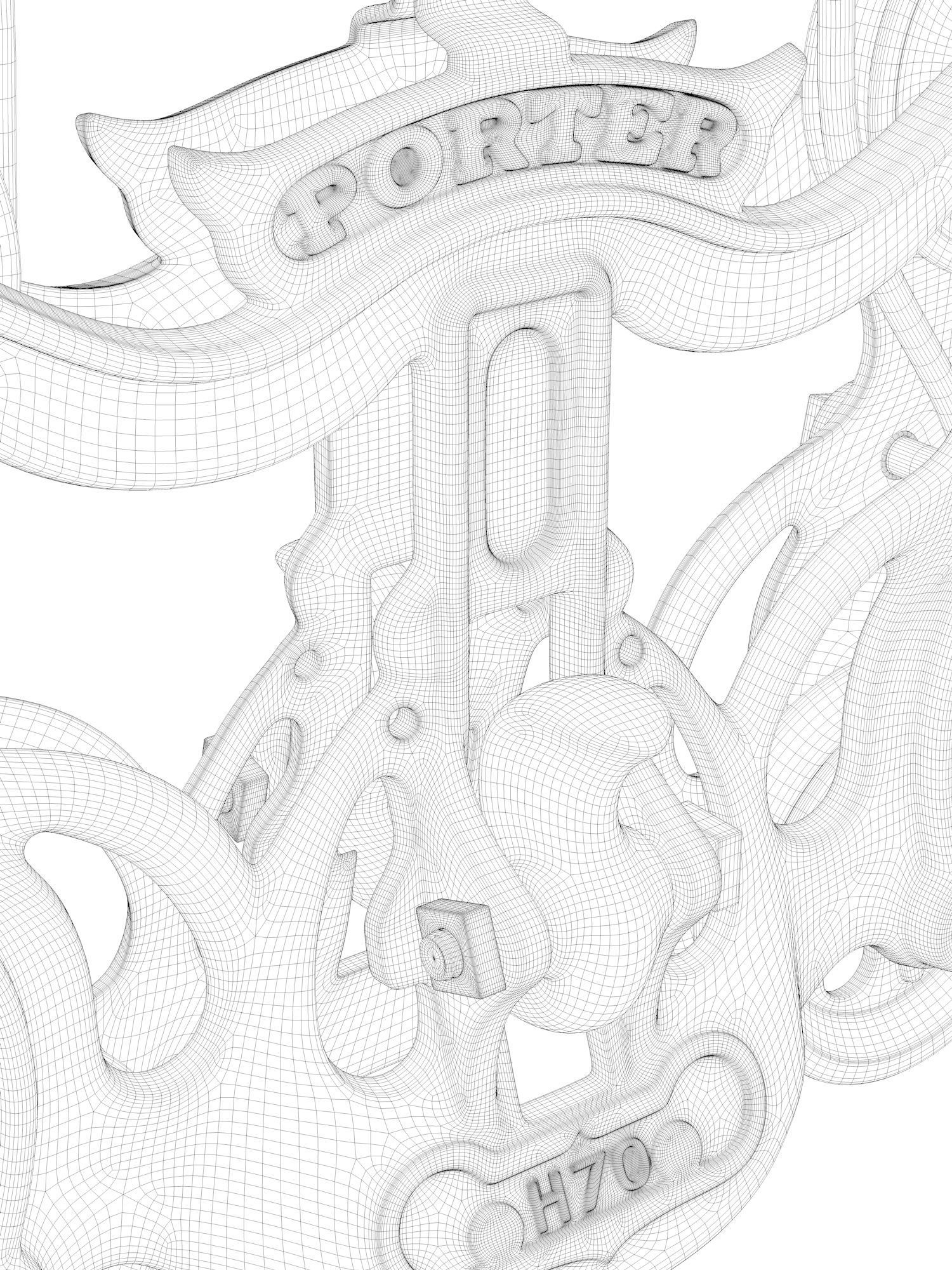 Cast Iron Barn Door Trolley Pendant Lamp 3D model_4