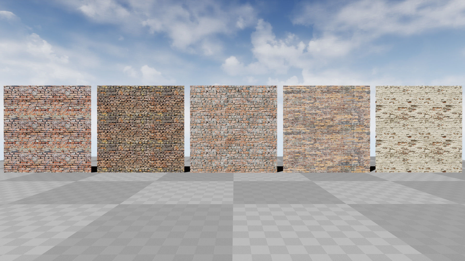 UE Damaged brick walls part 01 Low-poly 3D model_20