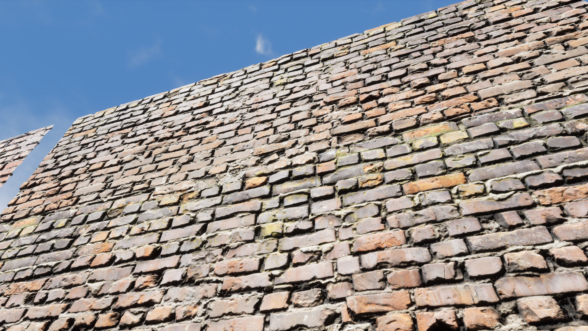 UE Damaged brick walls part 01 Low-poly 3D model_5