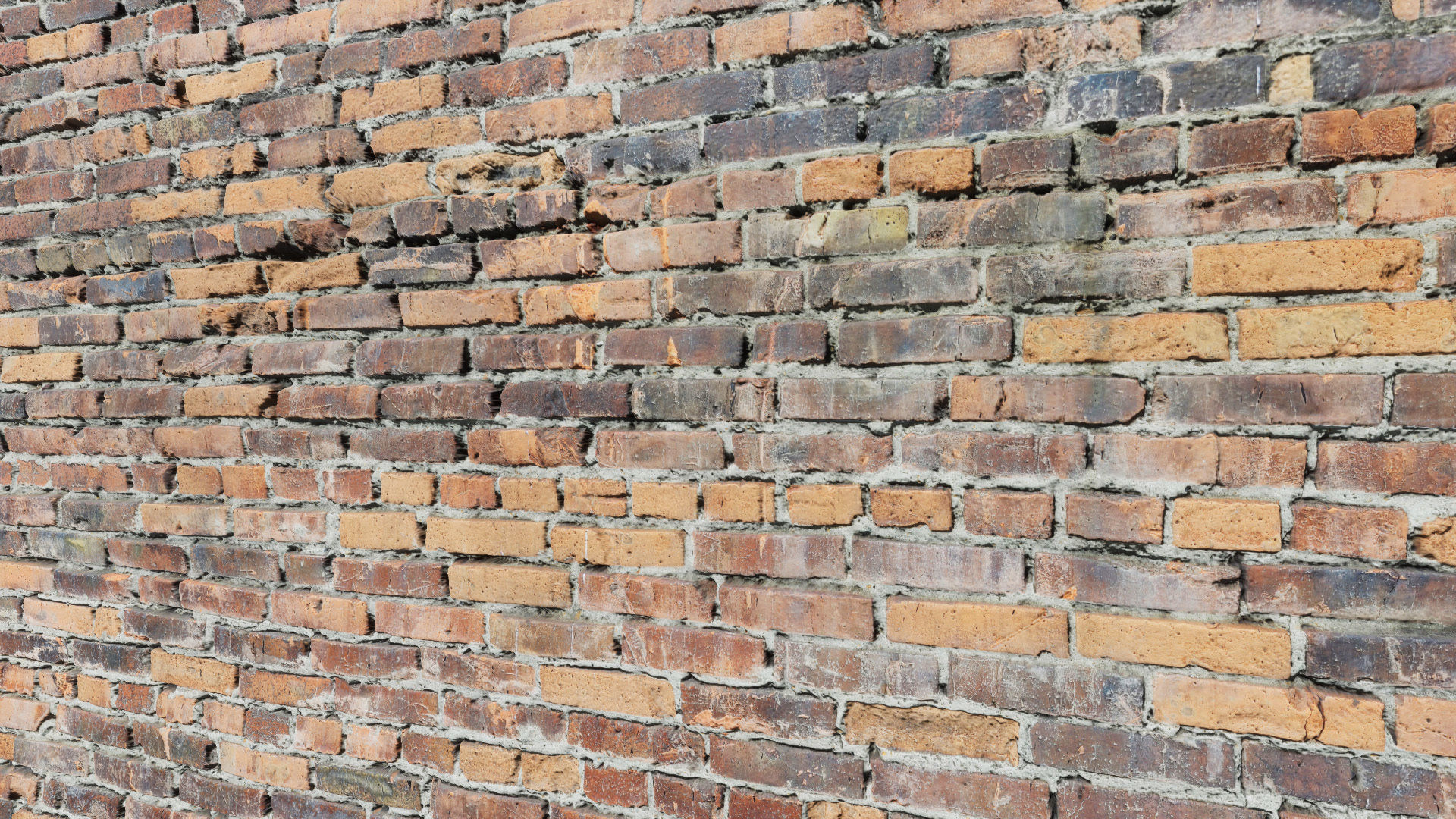 UE Damaged brick walls part 01 Low-poly 3D model_7