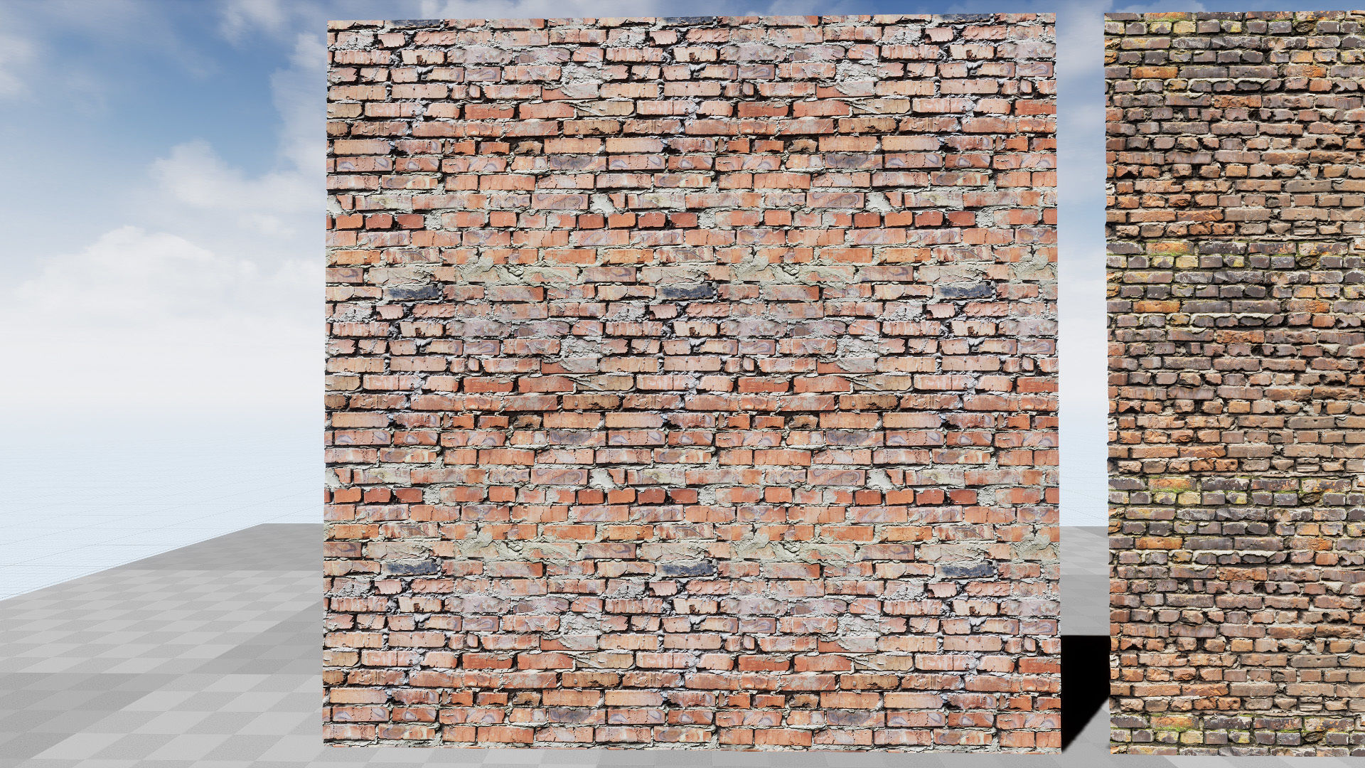 UE Damaged brick walls part 01 Low-poly 3D model_15