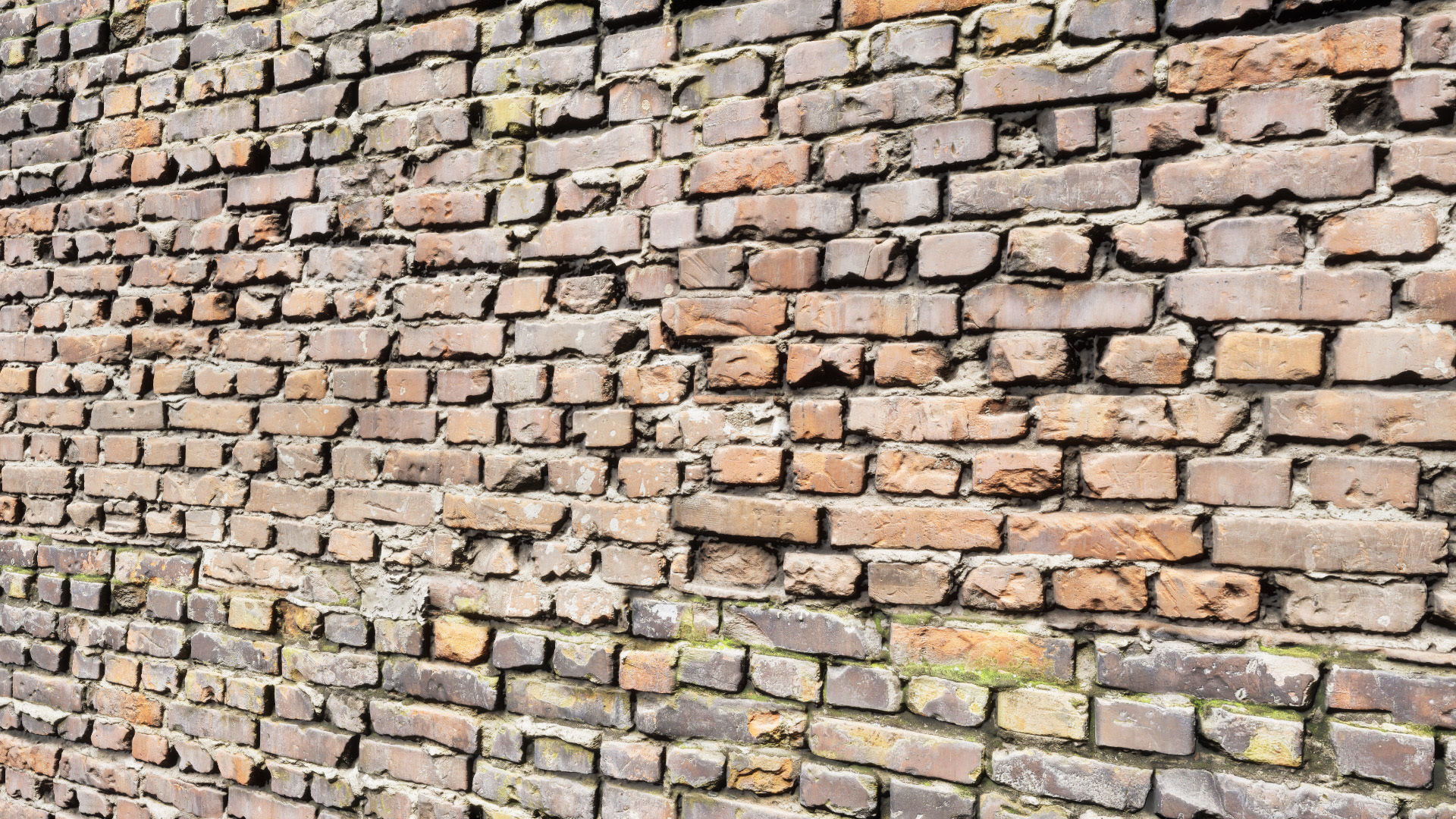 UE Damaged brick walls part 01 Low-poly 3D model_12