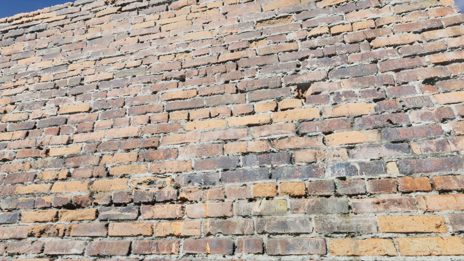 UE Damaged brick walls part 01 Low-poly 3D model_14