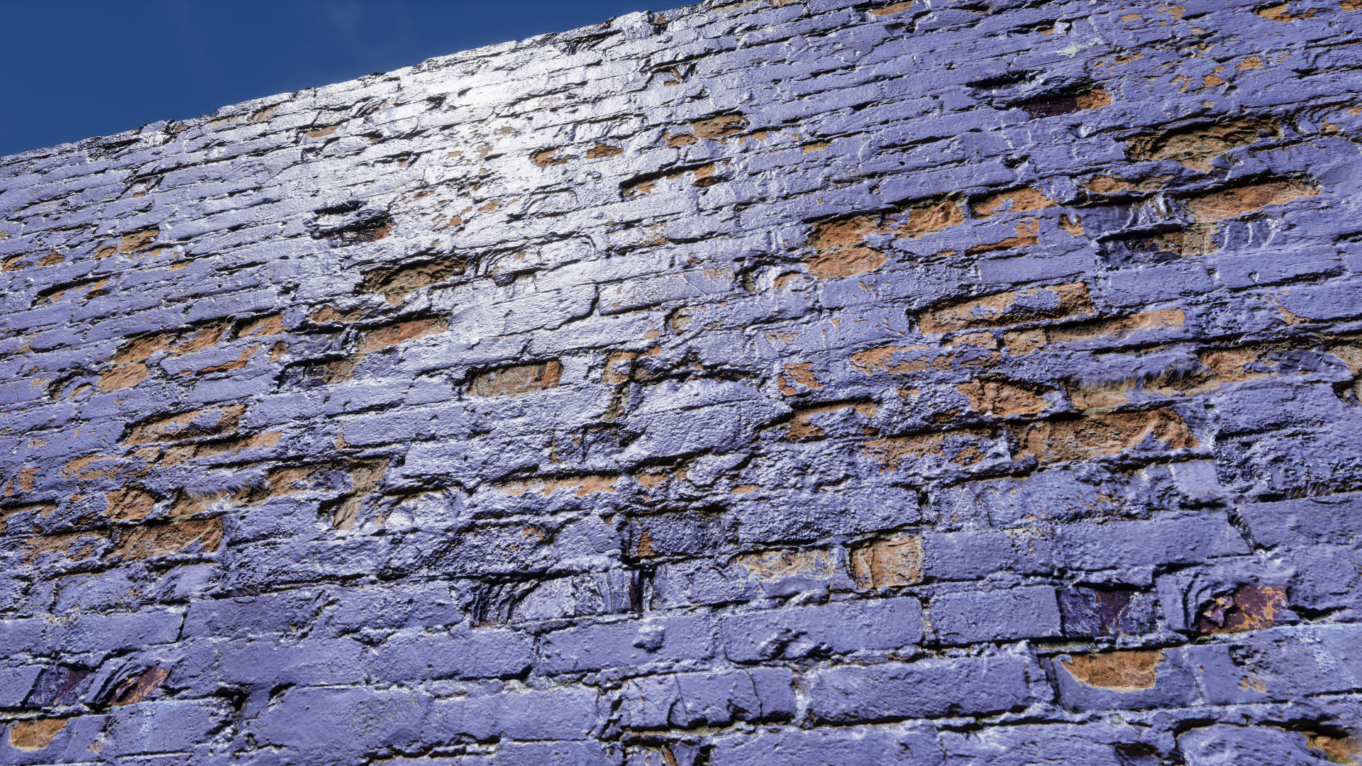 UE Damaged brick walls part 01 Low-poly 3D model_4