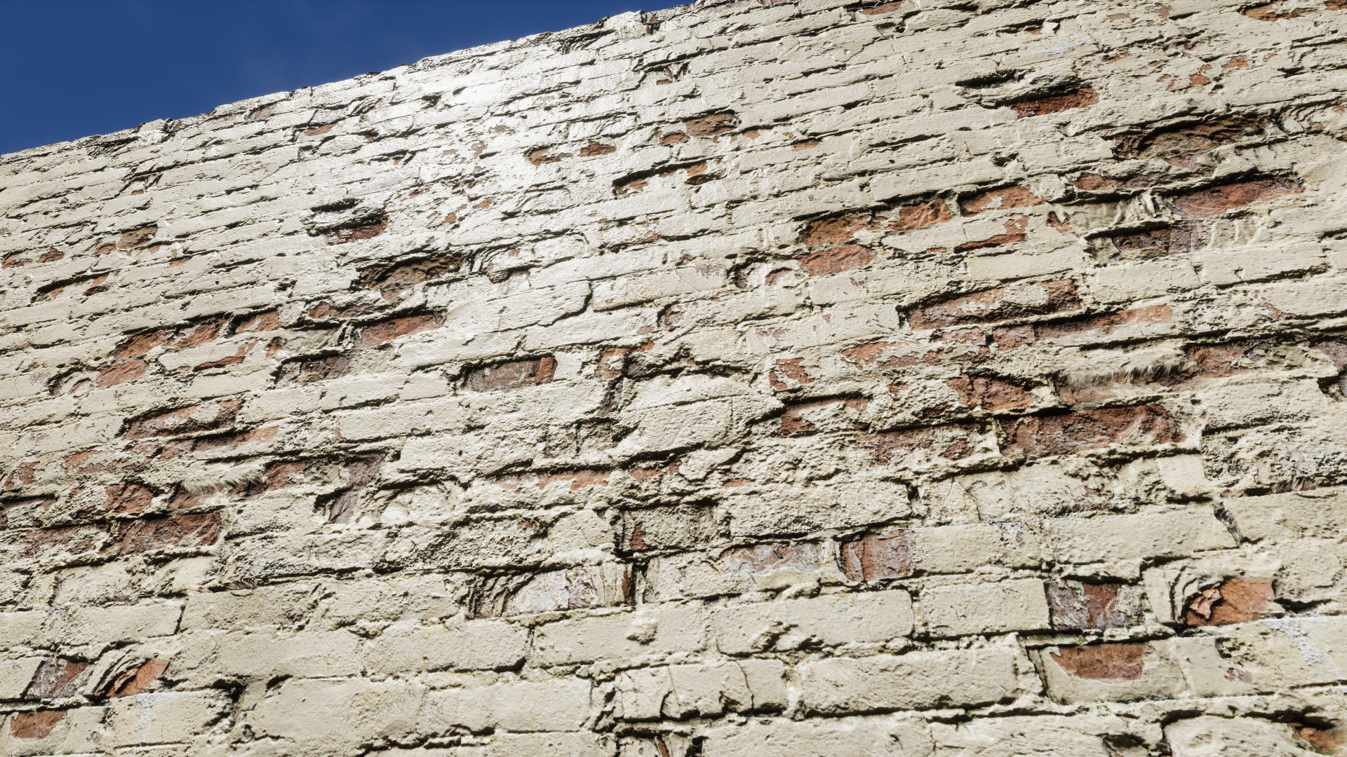 UE Damaged brick walls part 01 Low-poly 3D model_2