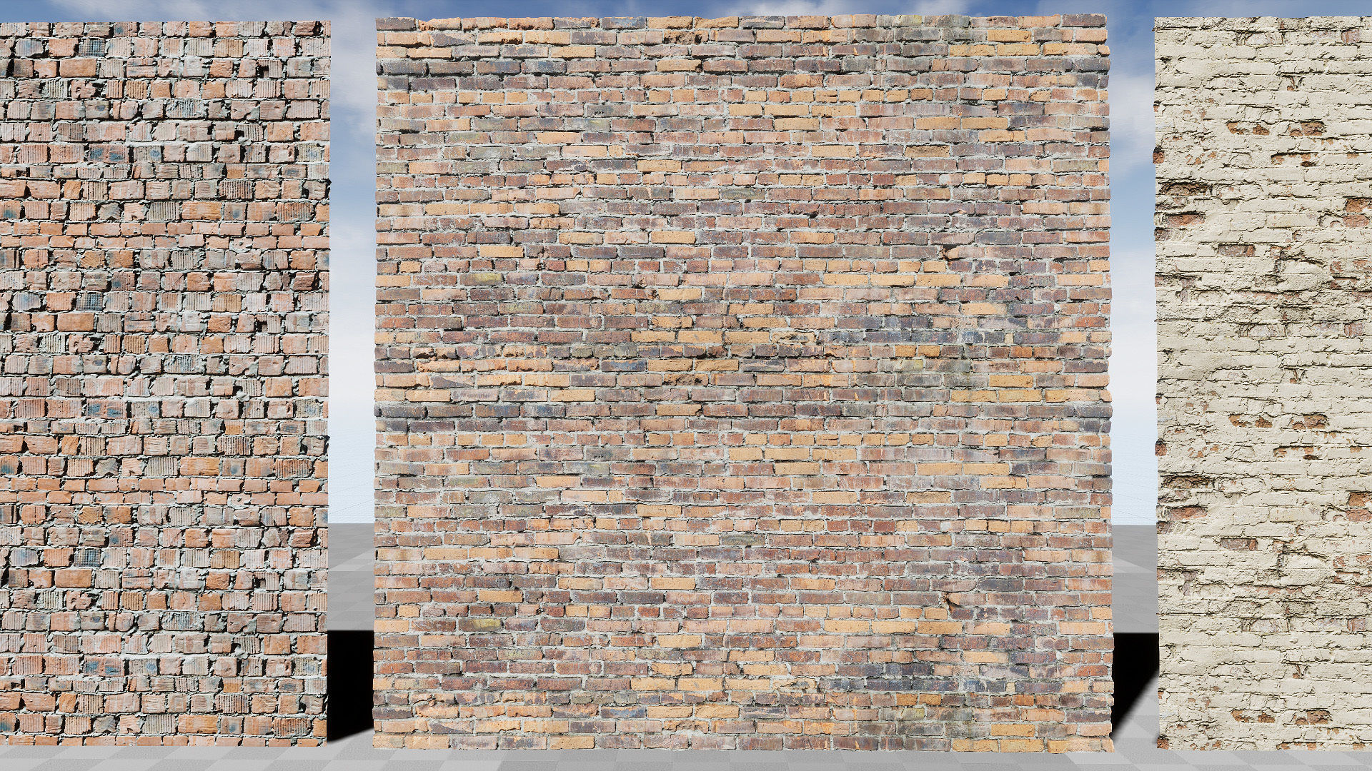 UE Damaged brick walls part 01 Low-poly 3D model_17
