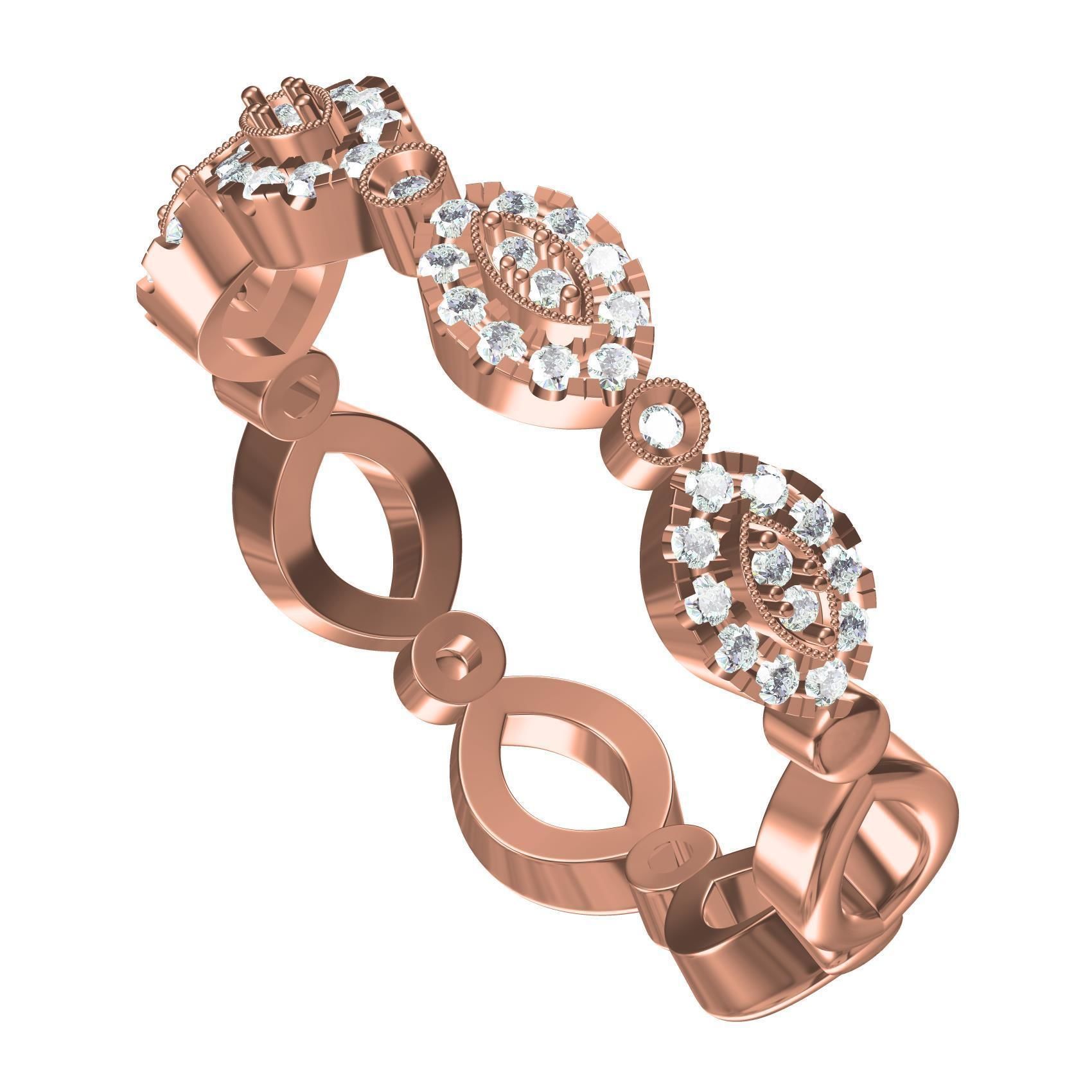 Unique Diamond Micro Pring Setting Eternity Band 3D print model_1