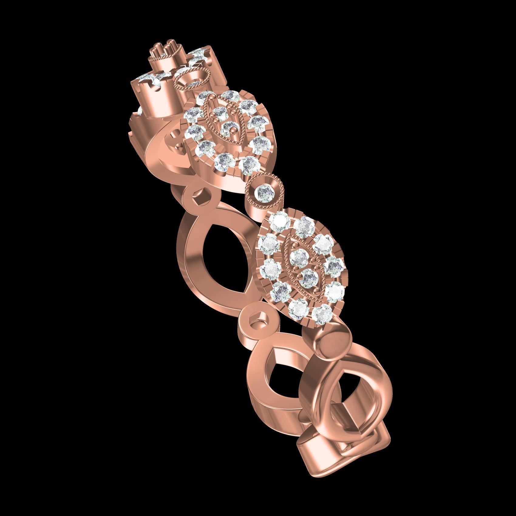 Unique Diamond Micro Pring Setting Eternity Band 3D print model_10