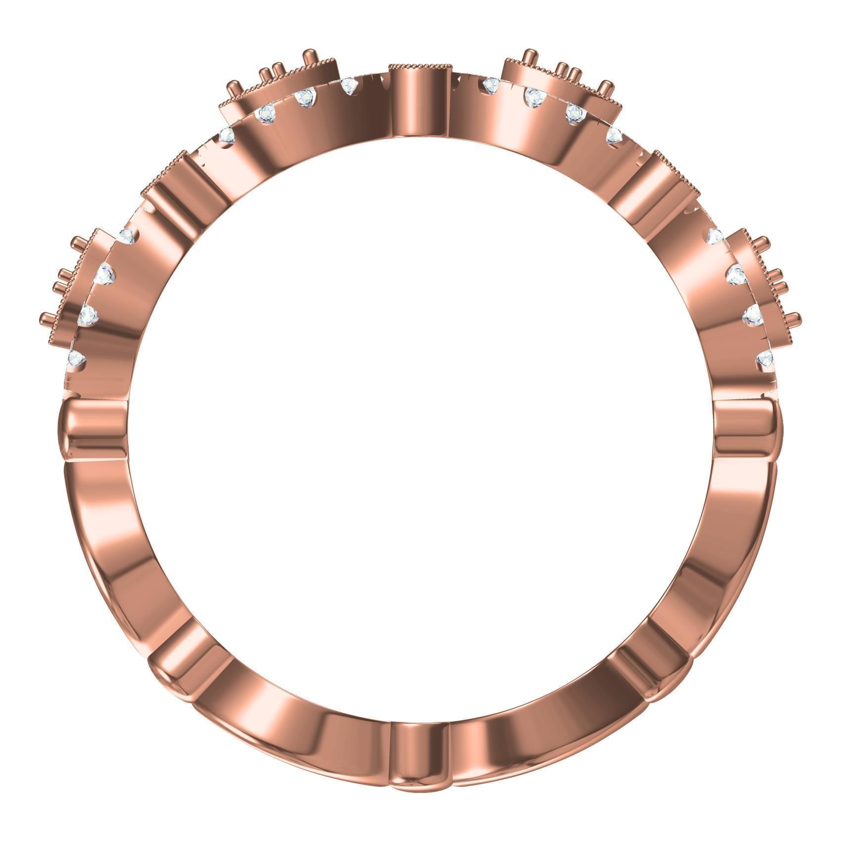 Unique Diamond Micro Pring Setting Eternity Band 3D print model_3