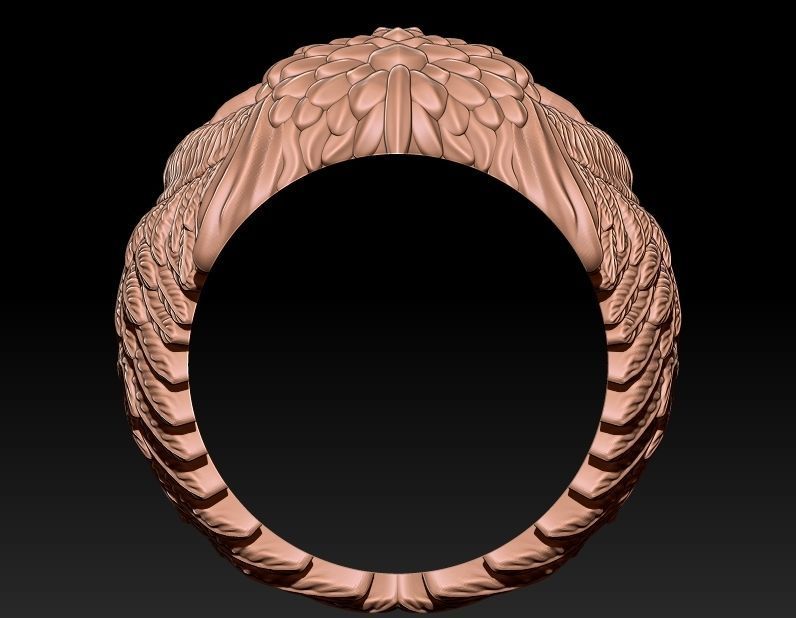 Owl Ring  3D print model_6