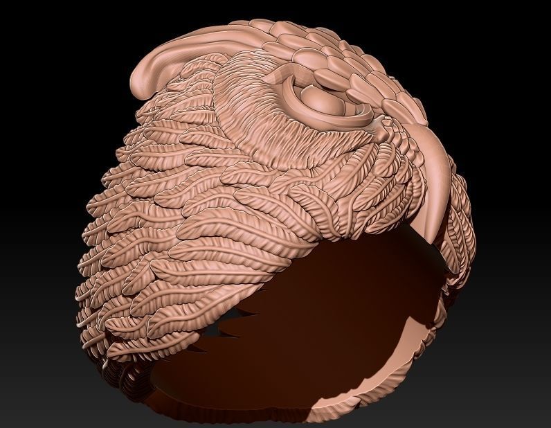 Owl Ring  3D print model_5