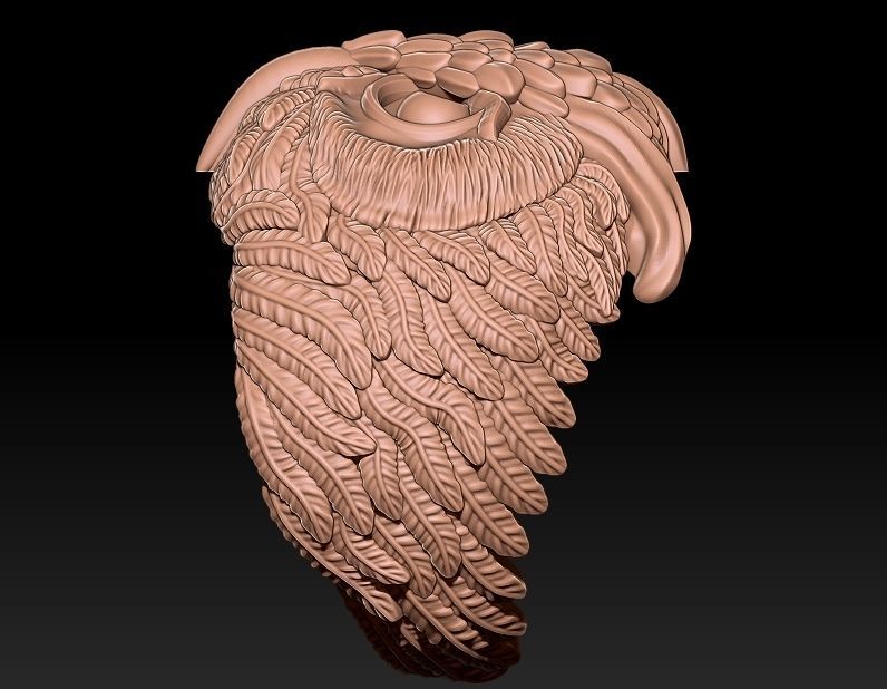 Owl Ring  3D print model_3