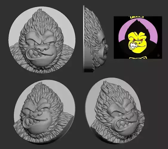 Gorilla Face Pendant