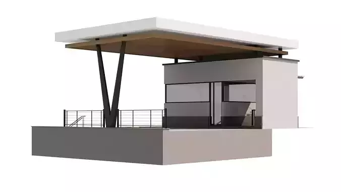 security room facade design  3D model