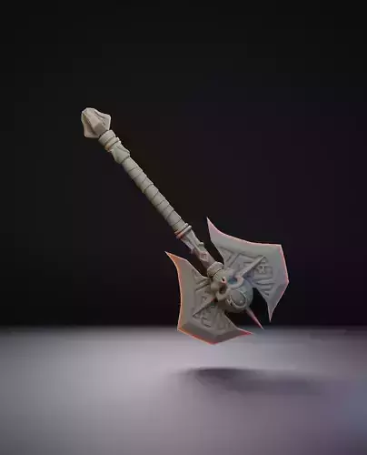 High Warlord Battle Axe 3D print model