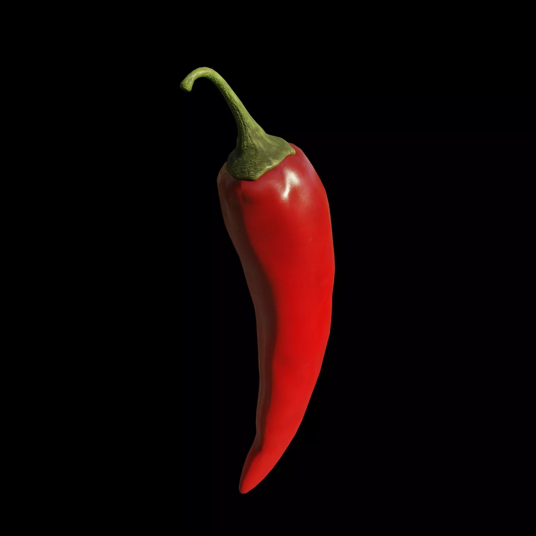 Hot Realistic Chilli Low-poly 3D model_0