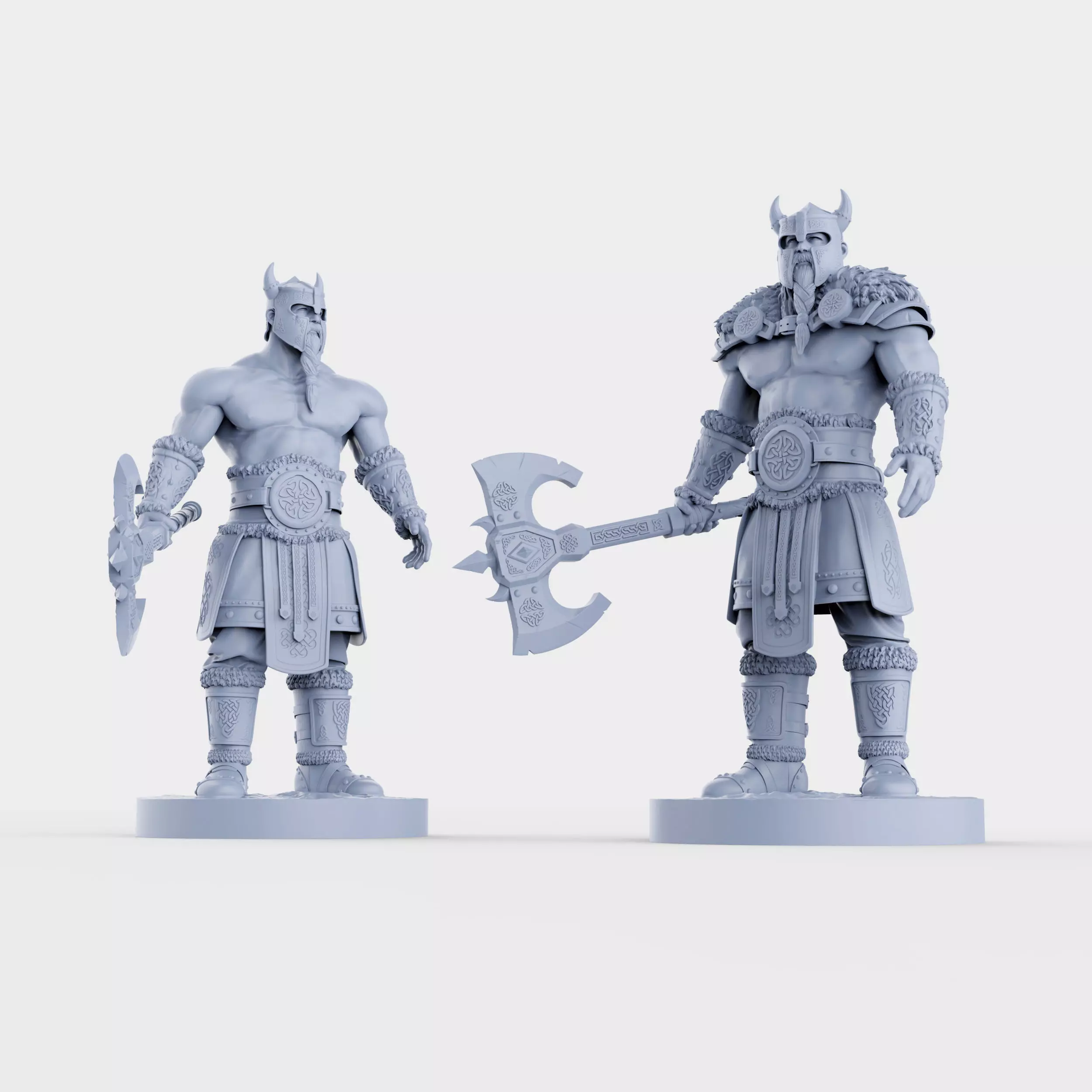 A warrior with an axe 3D print model