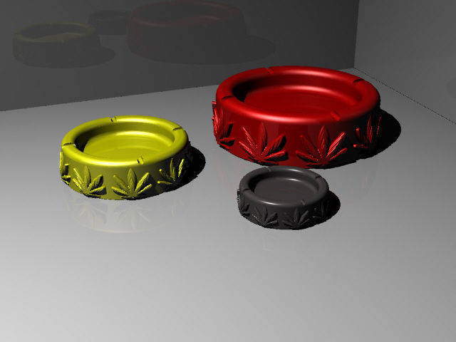 Cannabis themed ashtray 3D print model_5