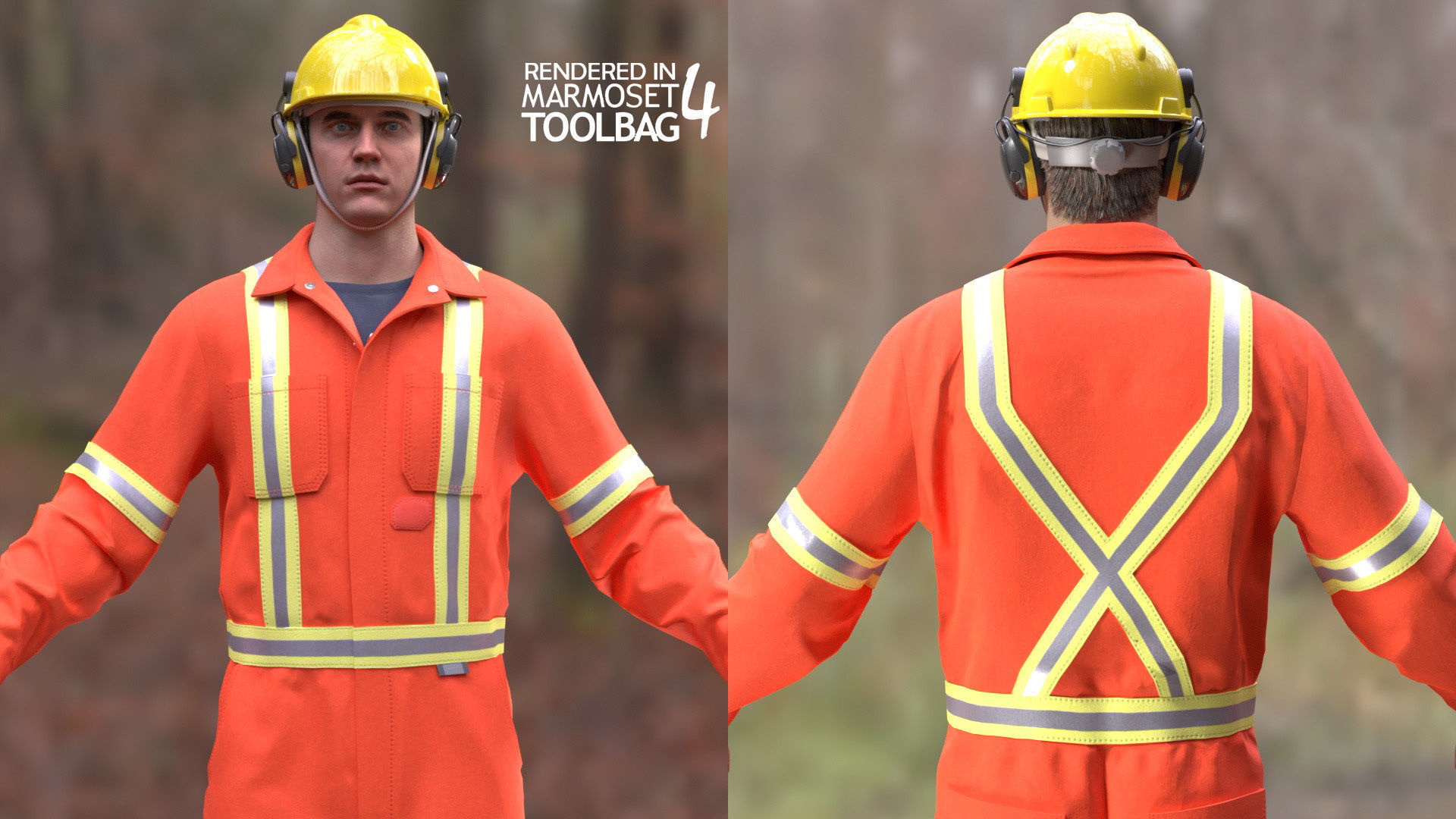 Miner-Worker - Modular - Rigged Low-poly 3D model_4