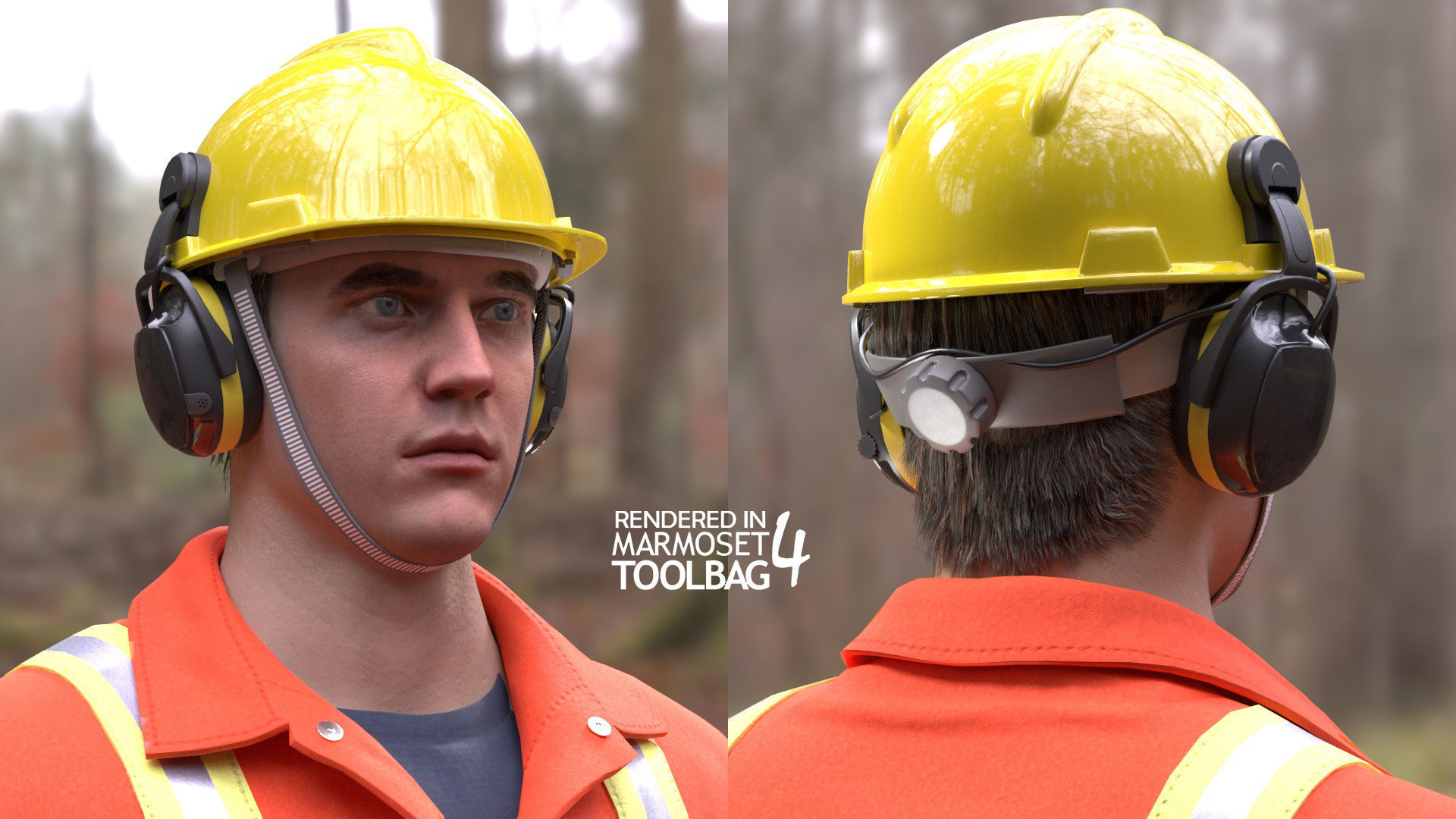 Miner-Worker - Modular - Rigged Low-poly 3D model_12