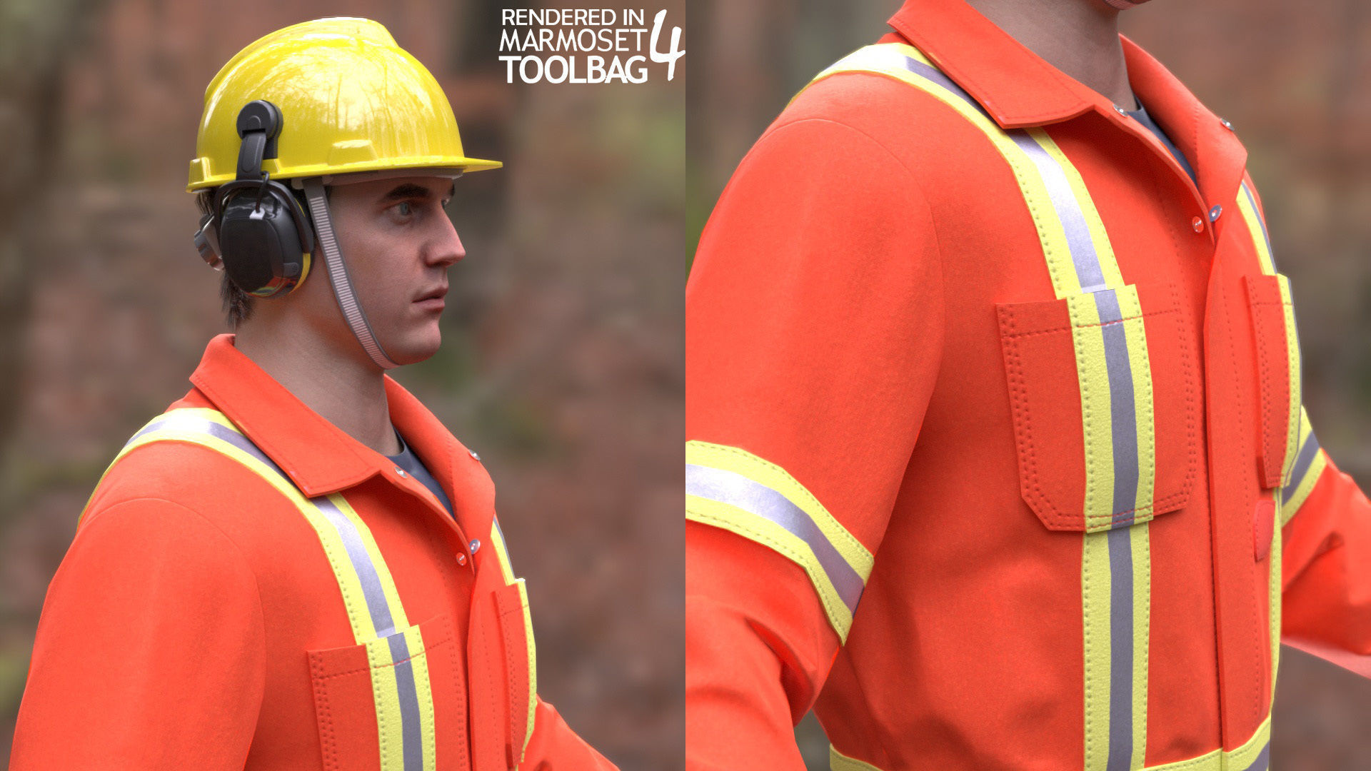 Miner-Worker - Modular - Rigged Low-poly 3D model_11