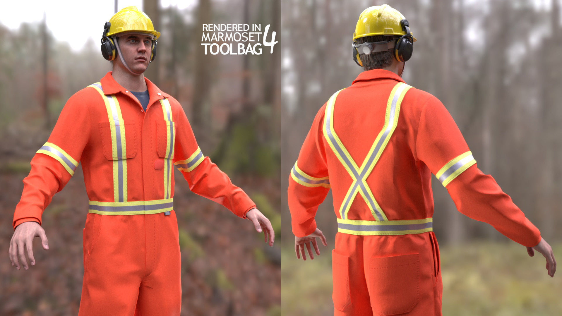 Miner-Worker - Modular - Rigged Low-poly 3D model_7