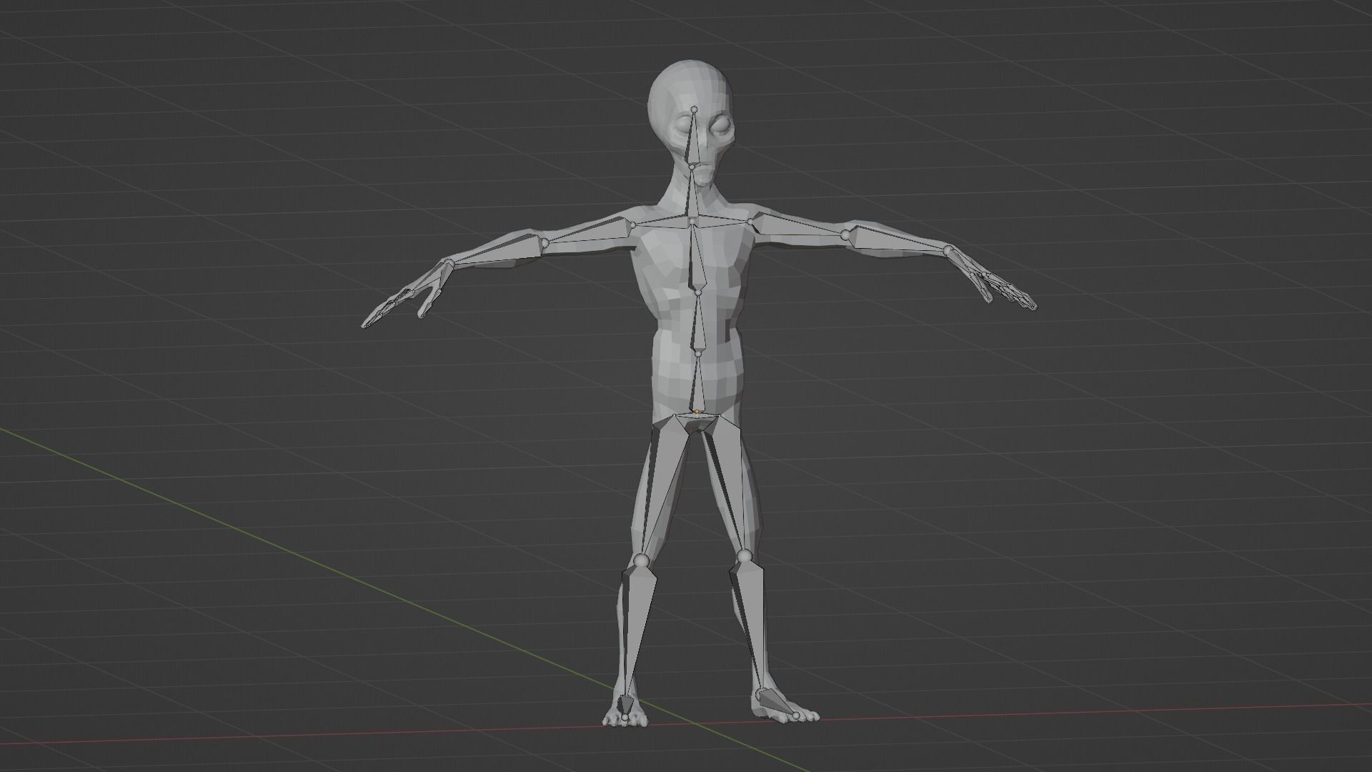 Space Alien UFO Sci-fi character Rigged  Low-poly 3D model_14