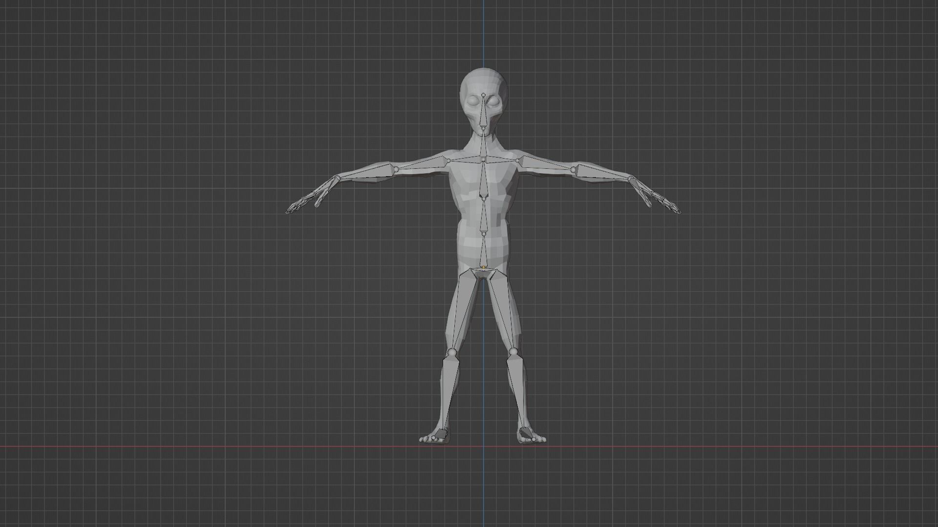 Space Alien UFO Sci-fi character Rigged  Low-poly 3D model_10