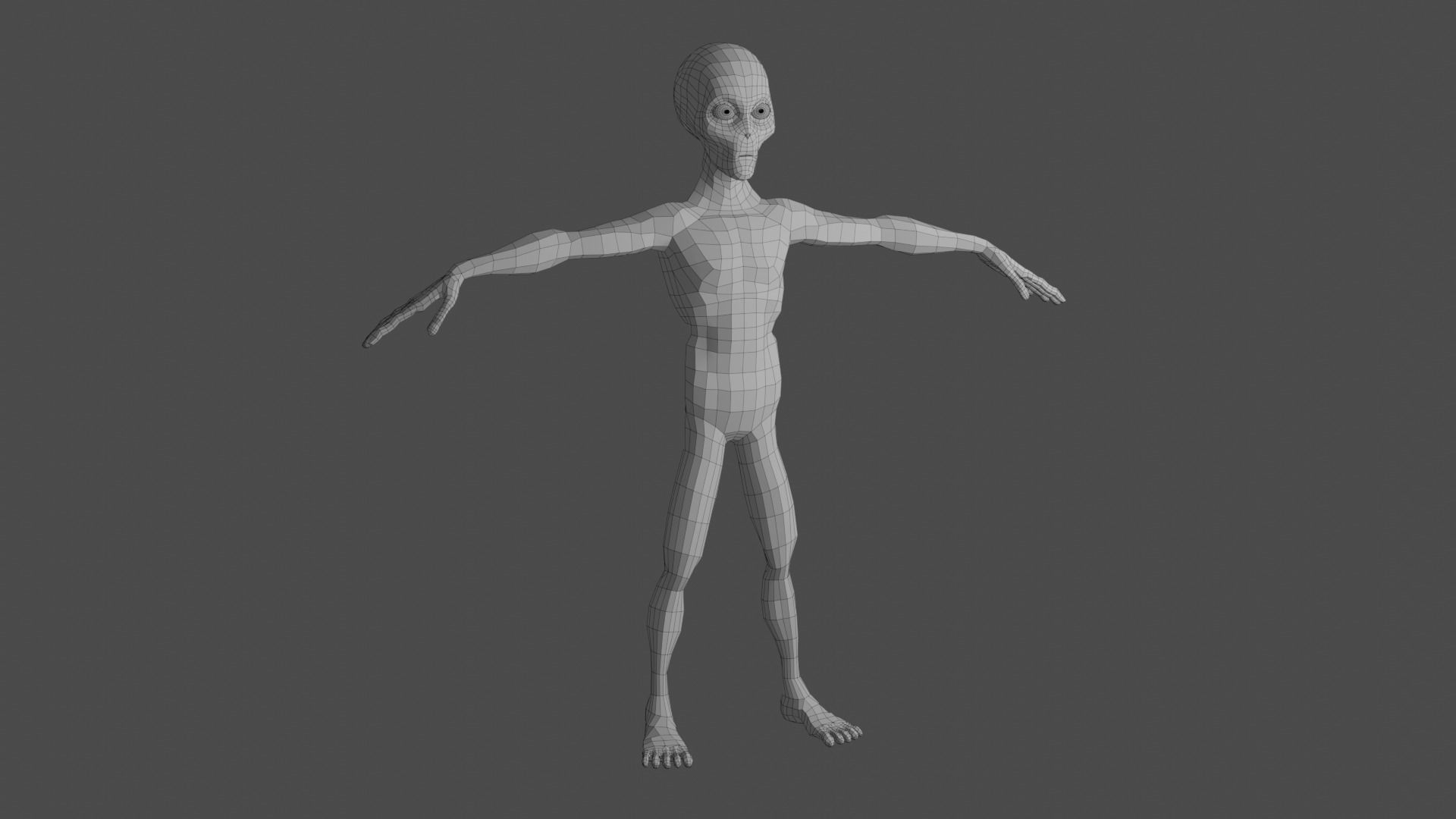 Space Alien UFO Sci-fi character Rigged  Low-poly 3D model_13