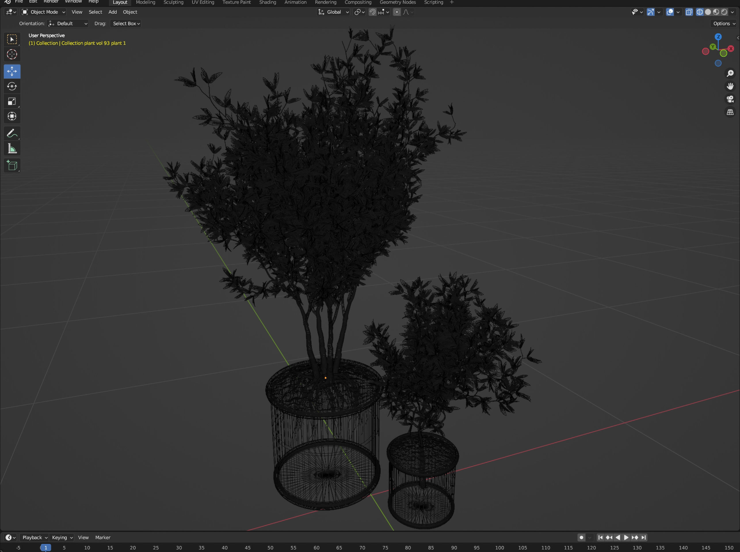 Collection plant vol 93 - blender model  3D model_6