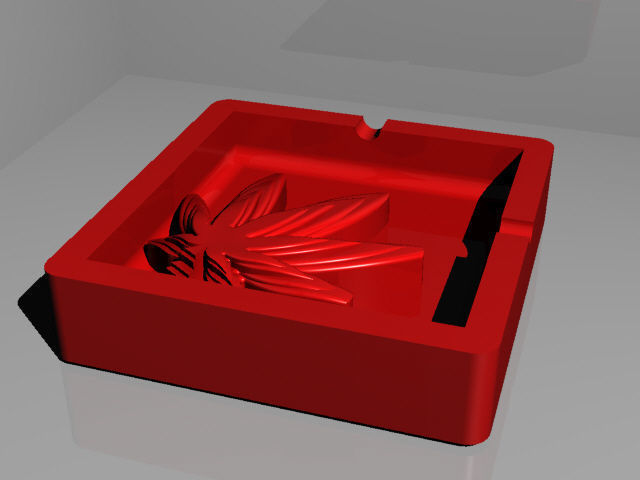 Cannabis themed ashtray 3D print model_6