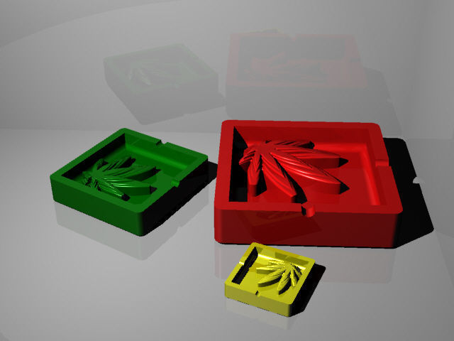 Cannabis themed ashtray 3D print model_1