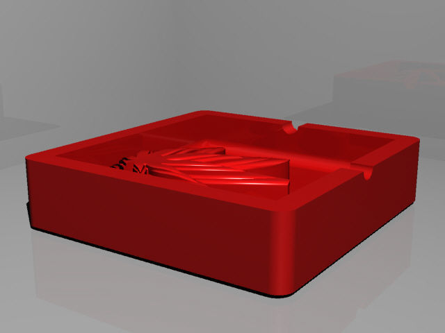 Cannabis themed ashtray 3D print model_4
