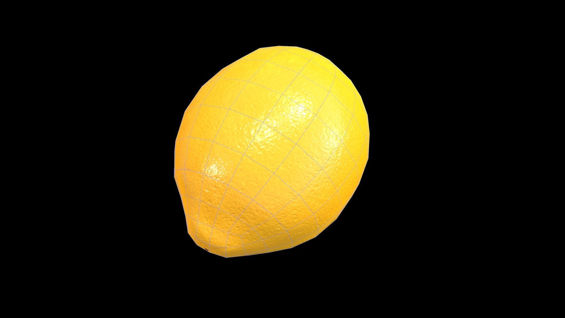 Lemon Low-poly 3D model_9