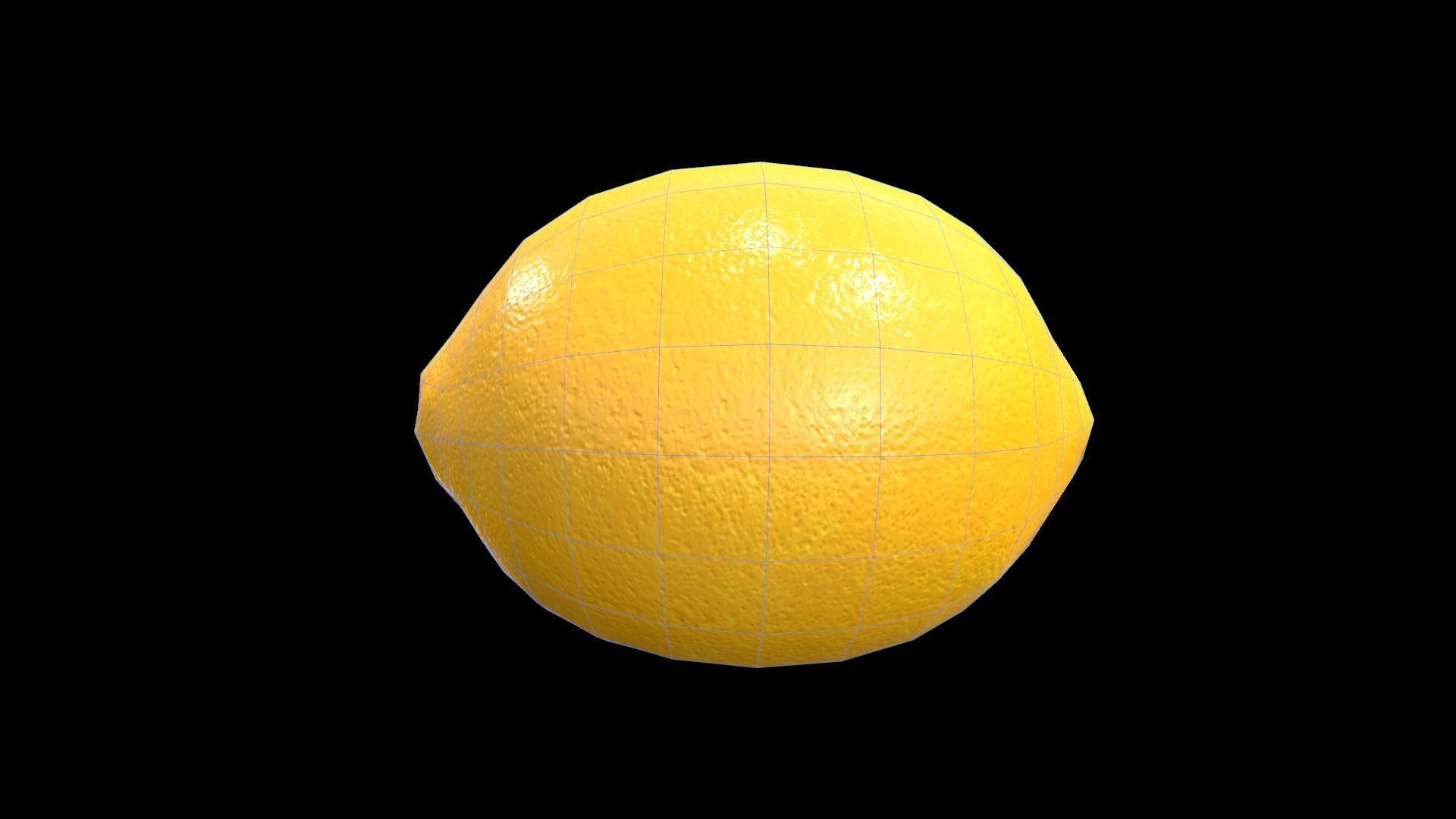 Lemon Low-poly 3D model_10