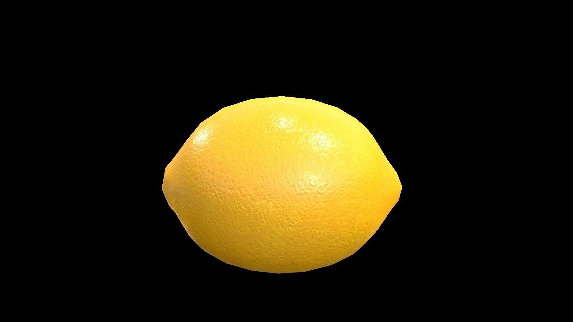 Lemon Low-poly 3D model_4