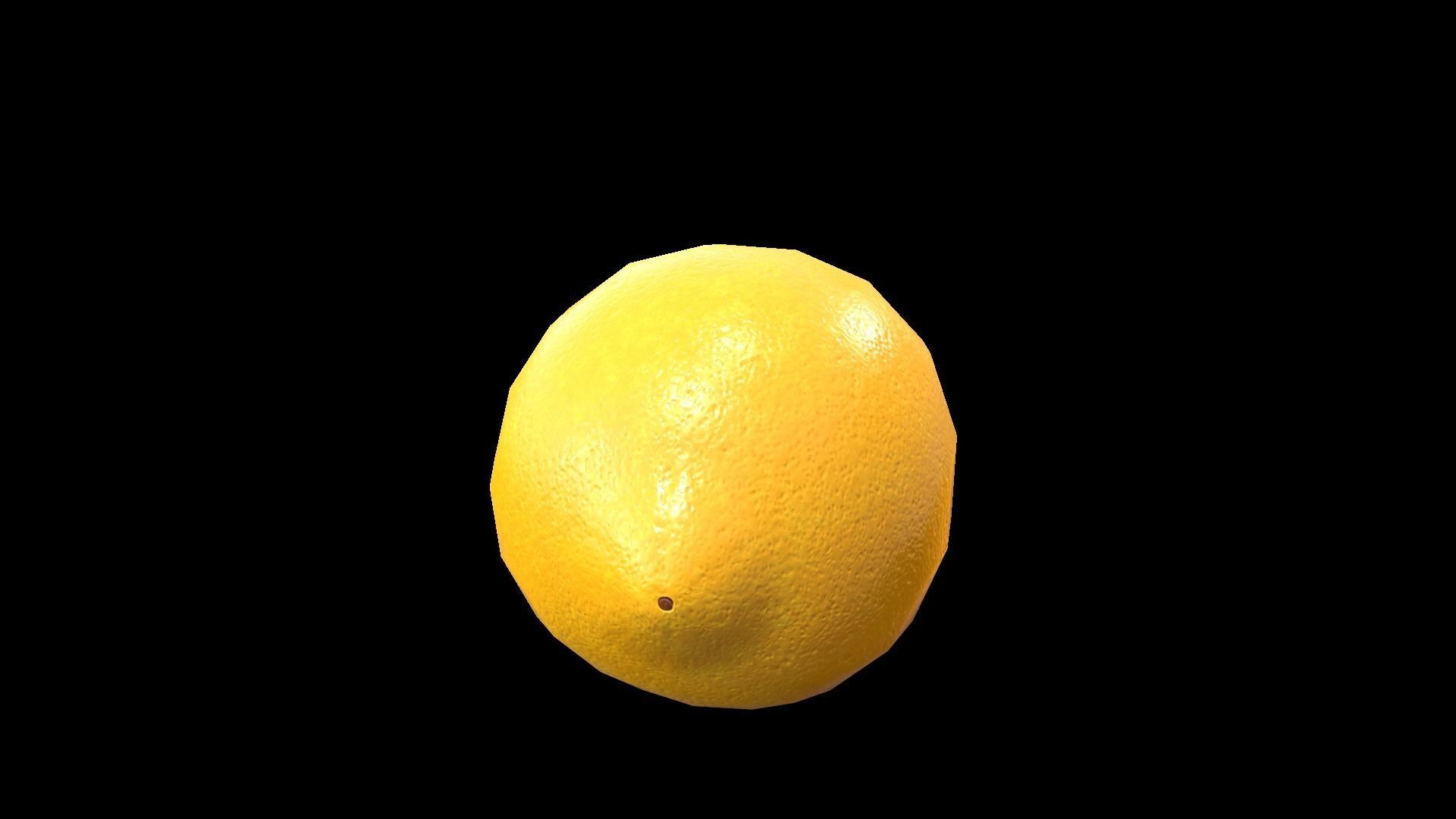 Lemon Low-poly 3D model_5