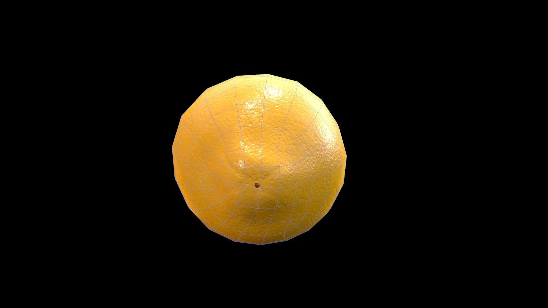 Lemon Low-poly 3D model_8