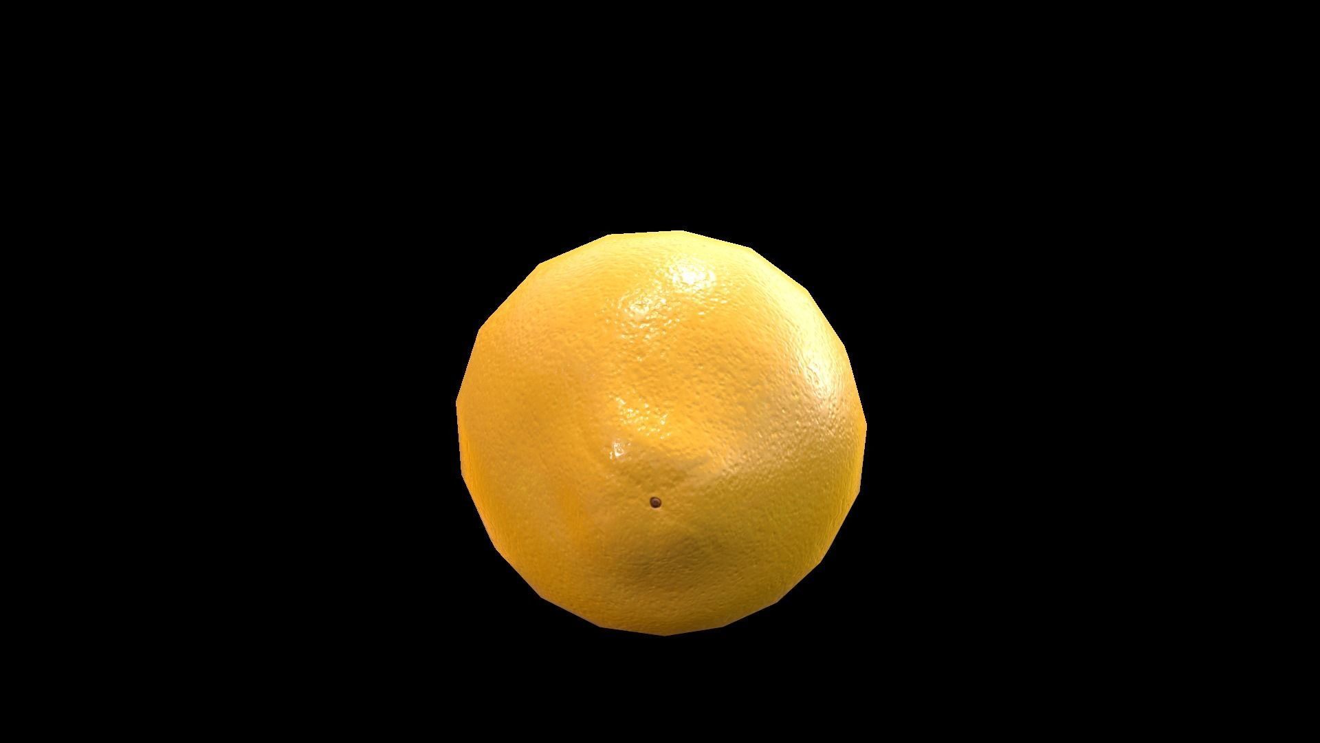 Lemon Low-poly 3D model_2